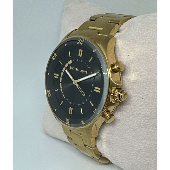 Michael Kors MKT4014 Men's Gold Stainless Steel Analog Dial Quartz Watch HME57 - Picture 3 of 11